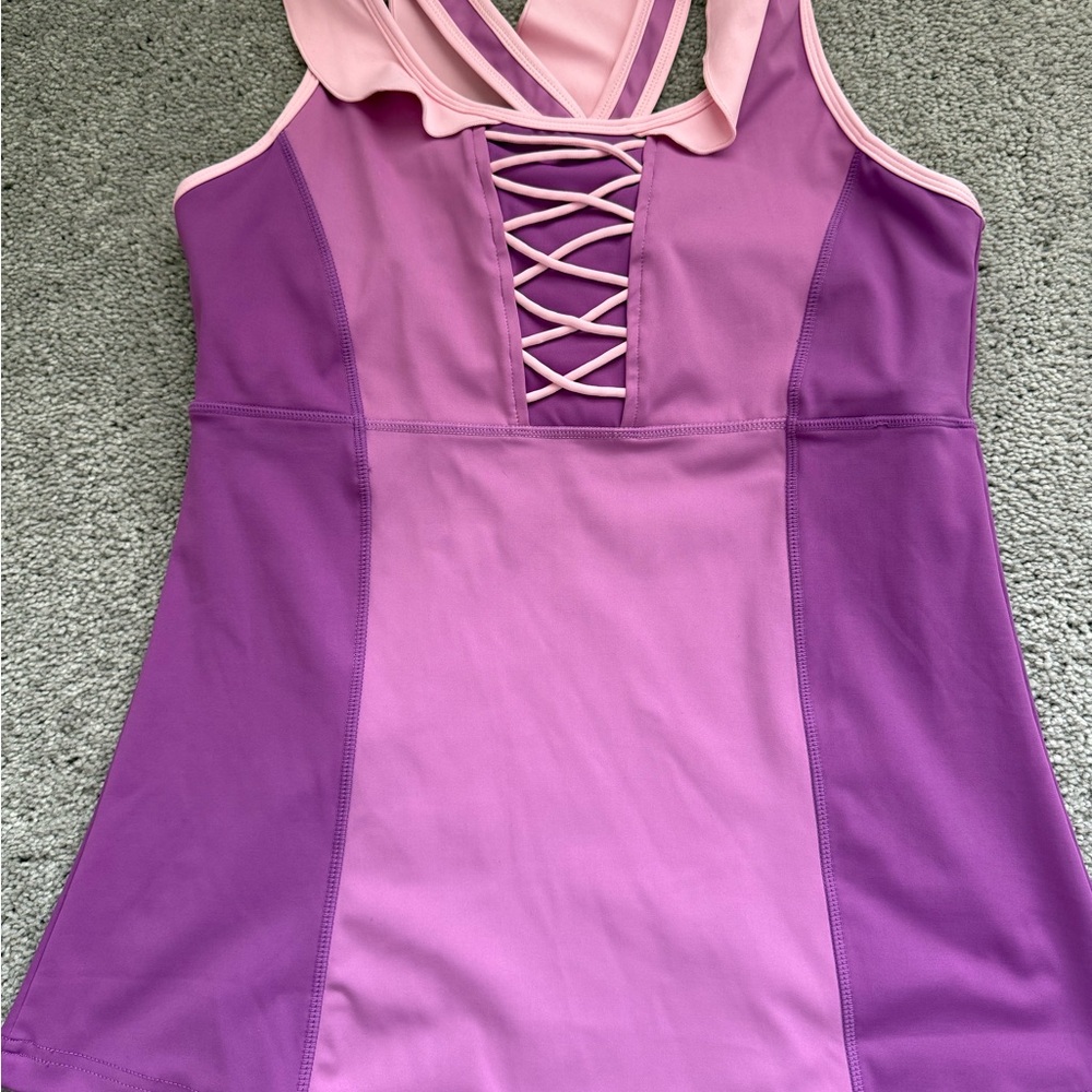 Crowned Athletics Purple and Pink Women's Tank Top